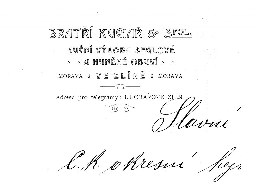 Hlavičkový papír firmy Kuchařovi